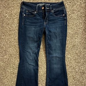 American Eagle Outfitters Blue Denim Low Rise Flare Jeans